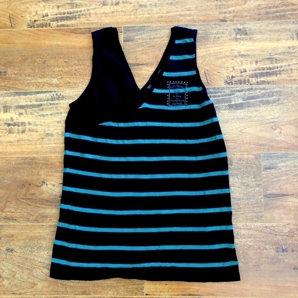 𝅺**VINTAGE** Jean Paul Gaultier Cotton Tank Top